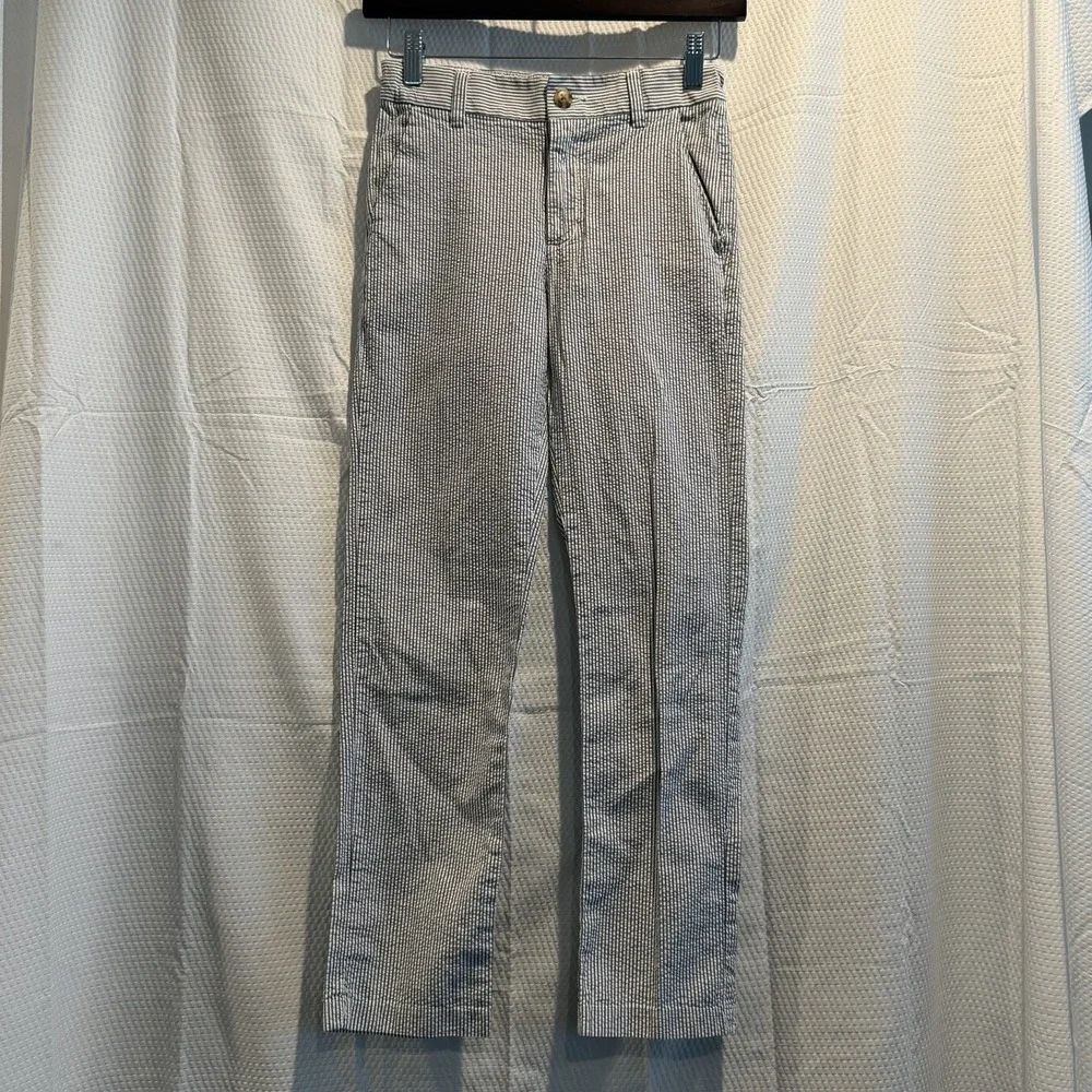 Special Occasion Gymboree Seersucker Pants blue white stripe Size 10 EXCELLENT